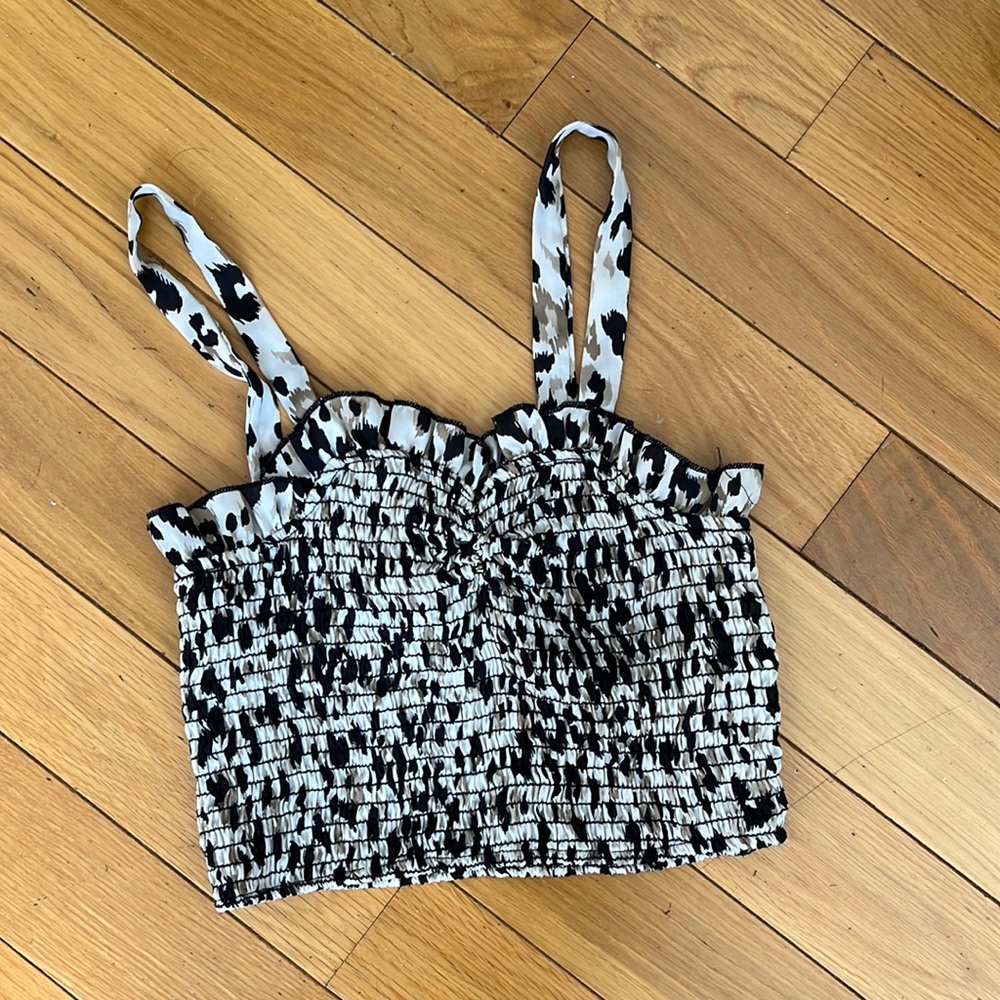 Leopard print crop top